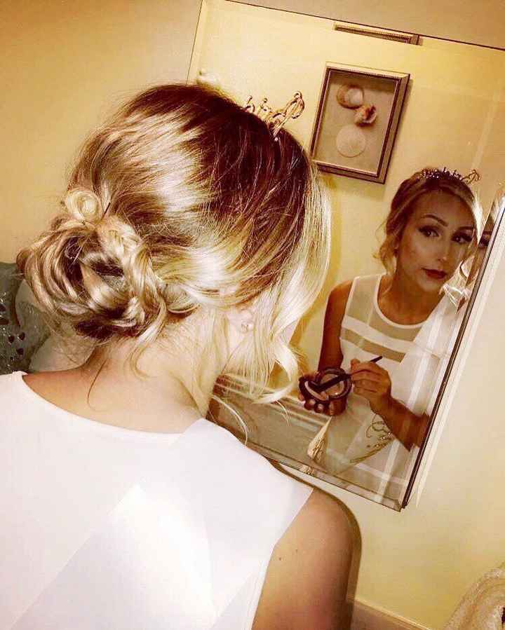 Doing my makeup beforehand, capture by my sweet bridesmaid