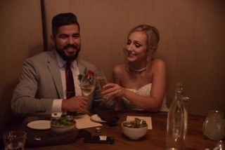 We were so happy to be eating and drinking