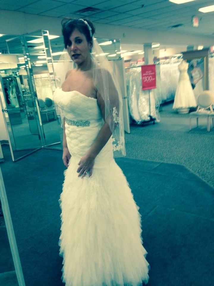 Trying on dresses today