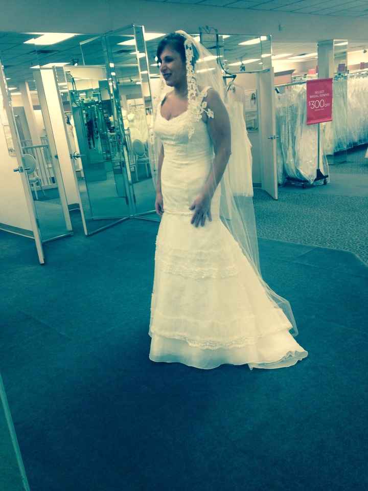 Trying on dresses today