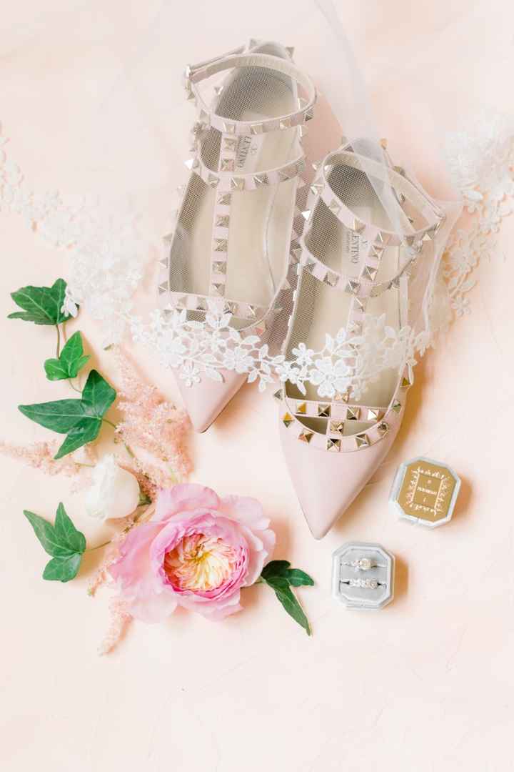 Wedding rings with shoes