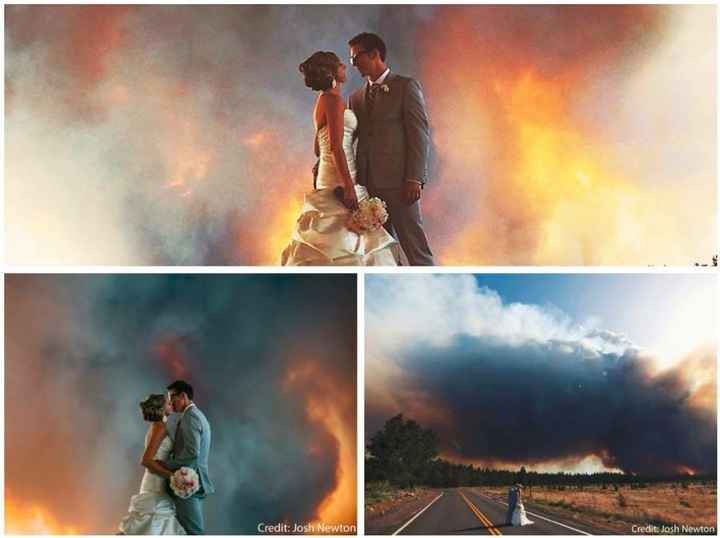 Wildfire wedding