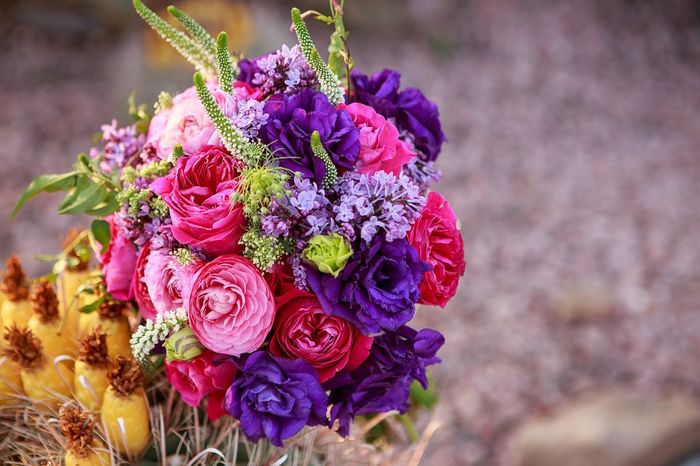 Is your bouquet neutral/ivory or bolder colors? Show me!