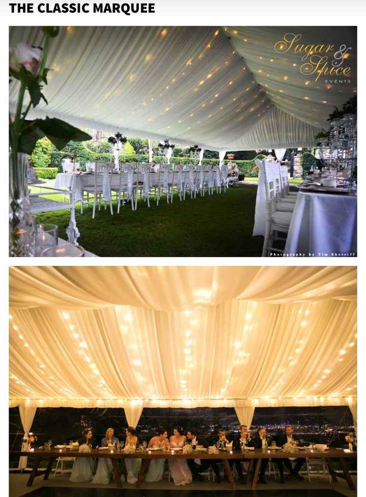 Wedding tent darkness