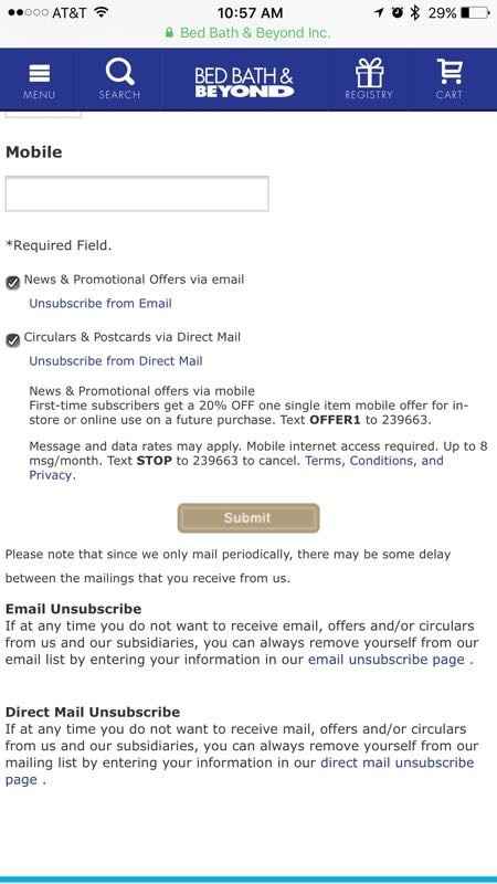 Bed bath and beyond coupon