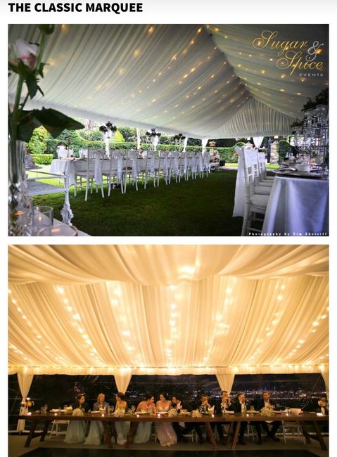 Wedding tent darkness