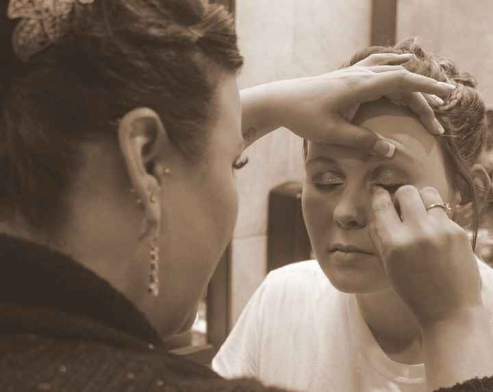 getting my makeup done