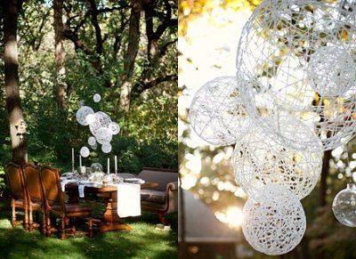 DIY String Chandeliers