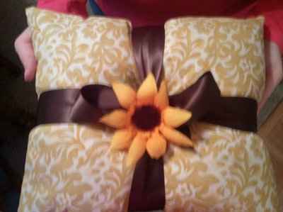 DIY bouquets and ring bearer pillows