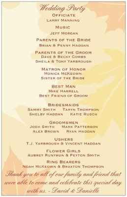 Wedding Programs