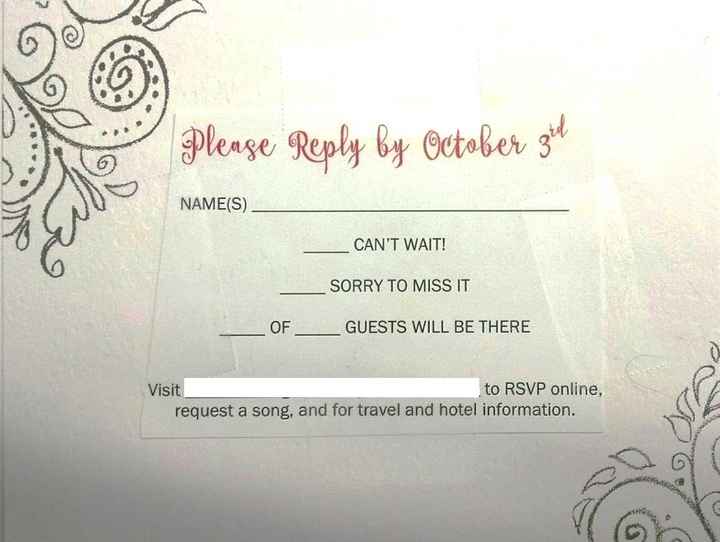 Invitation/RSVP wording proof please!