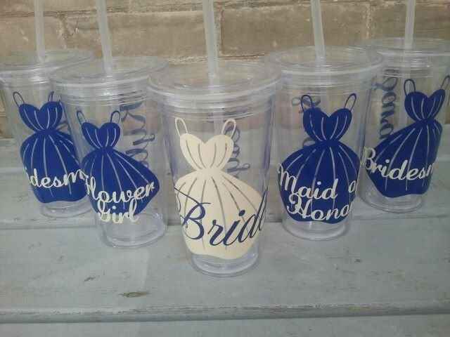 Personalized Tumblers for bridal party