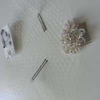 I got my veil and headpiece!