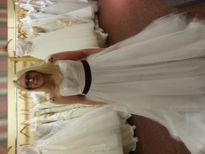 (Pics) First time trying on dresses and...