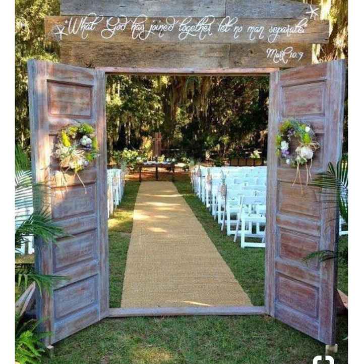 Ceremony entrance DIY!