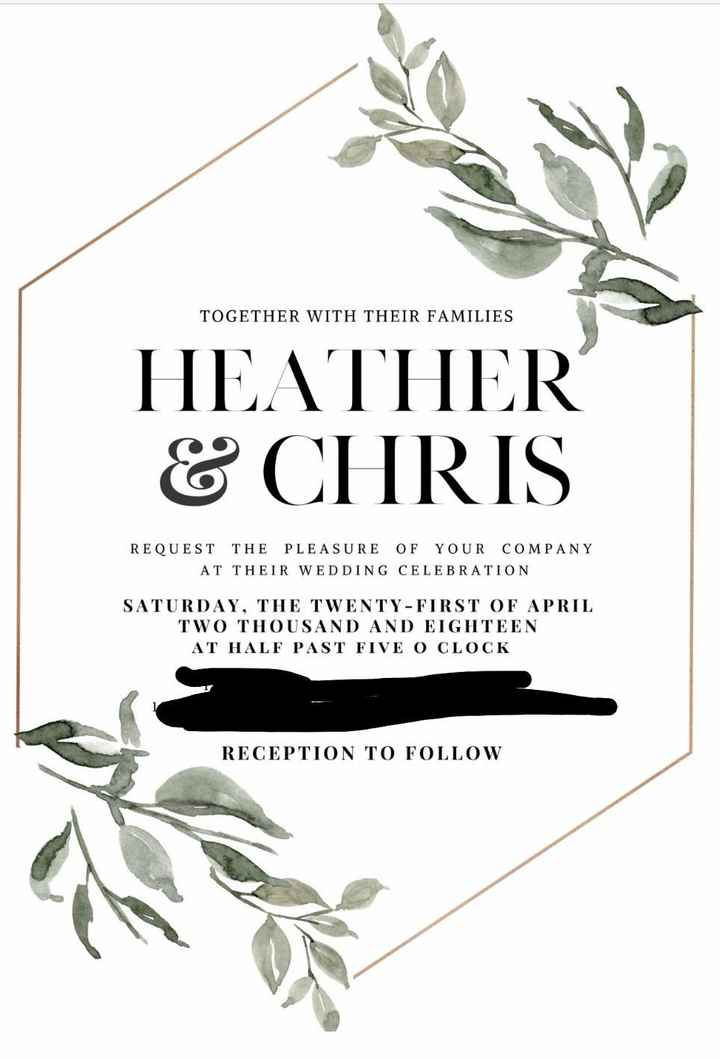 Invites are finished- so excited!!!