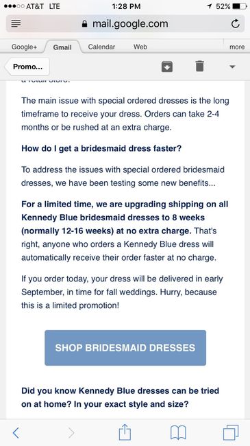 Quickest place to get bm dresses?