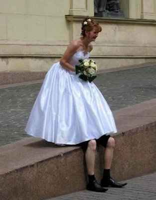 I thought this was kinda funny. Drunk brides?
