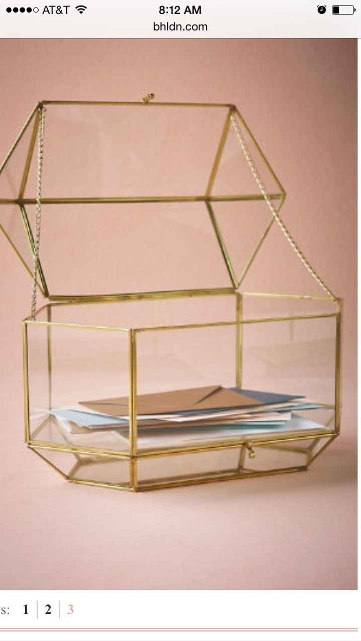Hmm... what is your card box/holder at the wedding?