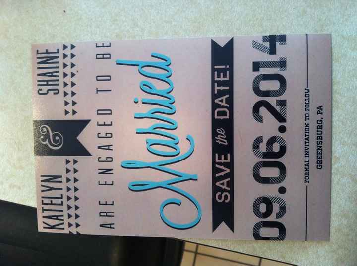 Save the dates are in!! (Pic)