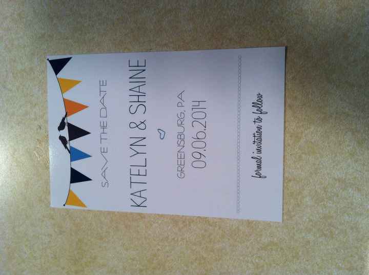 Save the dates are in!! (Pic)