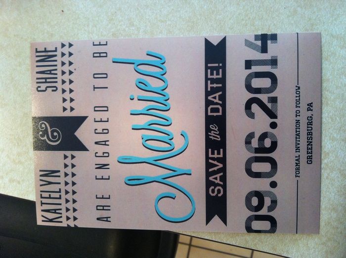 Save the dates are in!! (Pic)