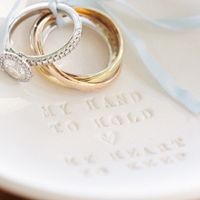 A pillow or a ________ for your ceremony rings?
