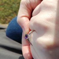 Side view of engagement ring