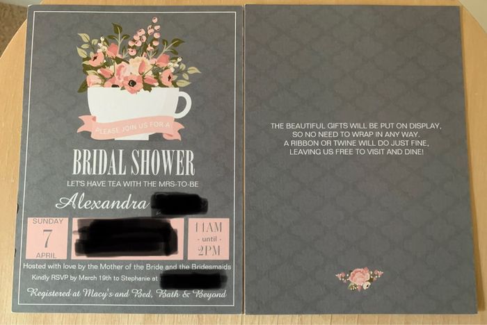 Bridal Shower Invites - Who is hosting?! - 1