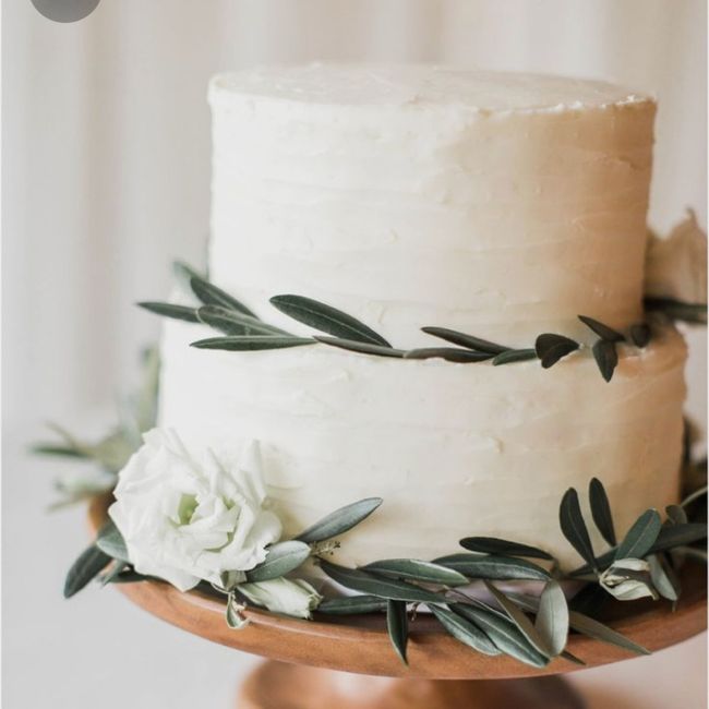 Greenery on Wedding Cake - 1