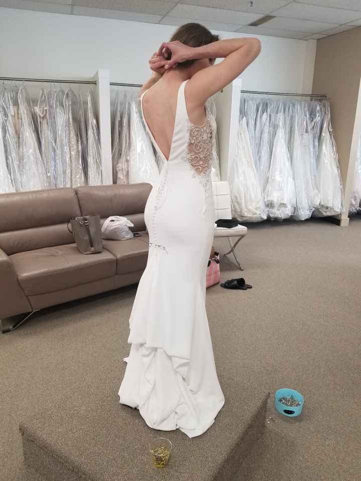 Sheath dress sales bustle