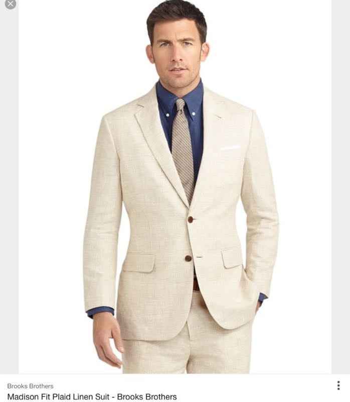 Groom wearing cream?