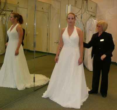 Who bought their dress at Davids Bridal?