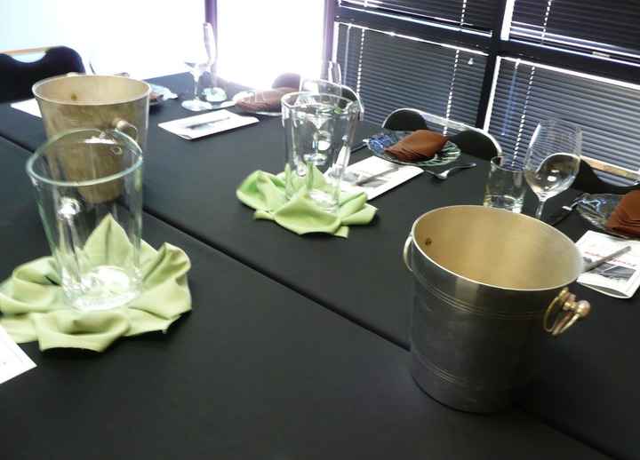 banquet table set up for wedding