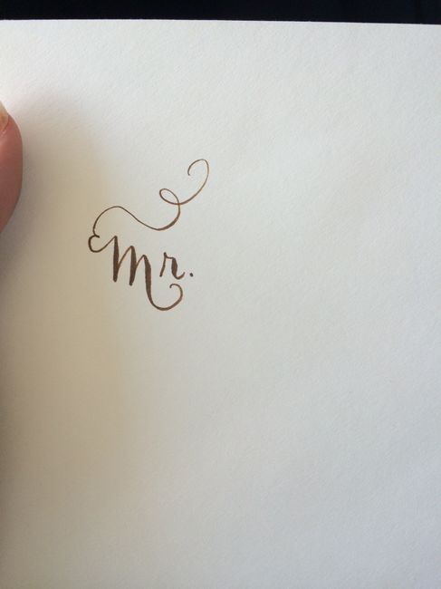 Just dropped off our invitations with the calligrapher!