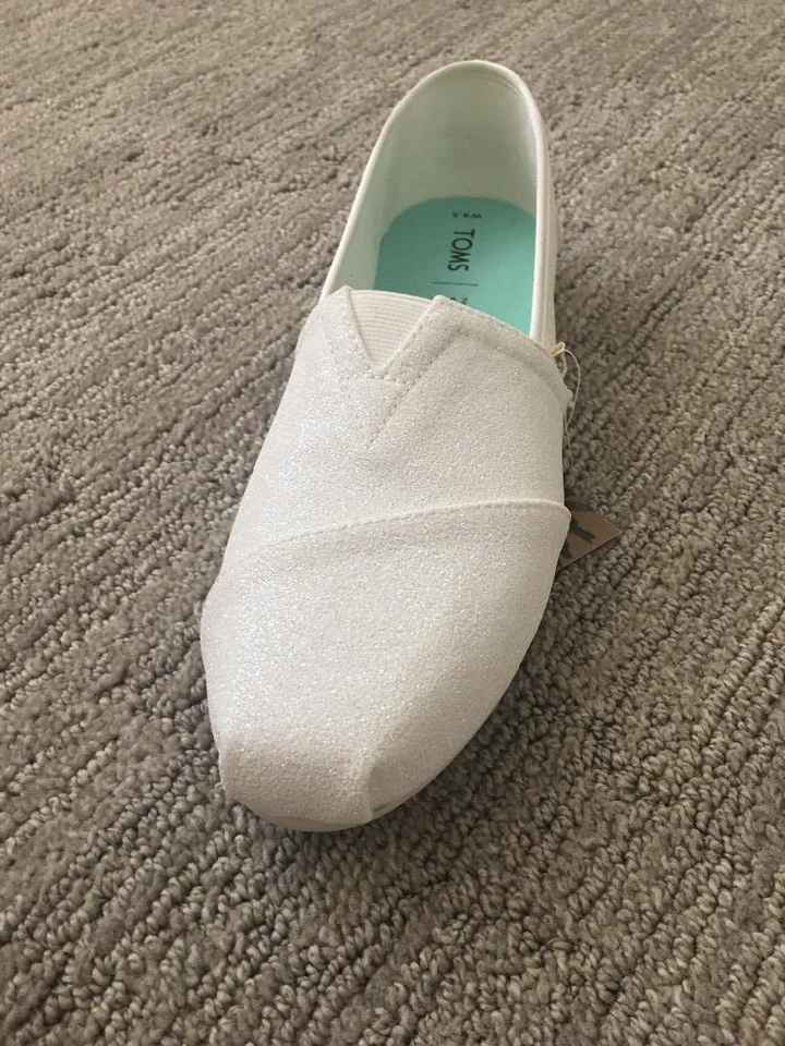 White Sparkly Toms