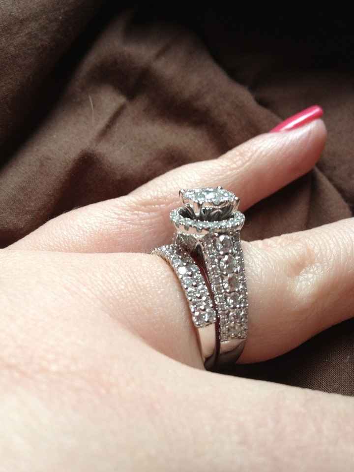 Post your engagement rings... after the wedding band was added!