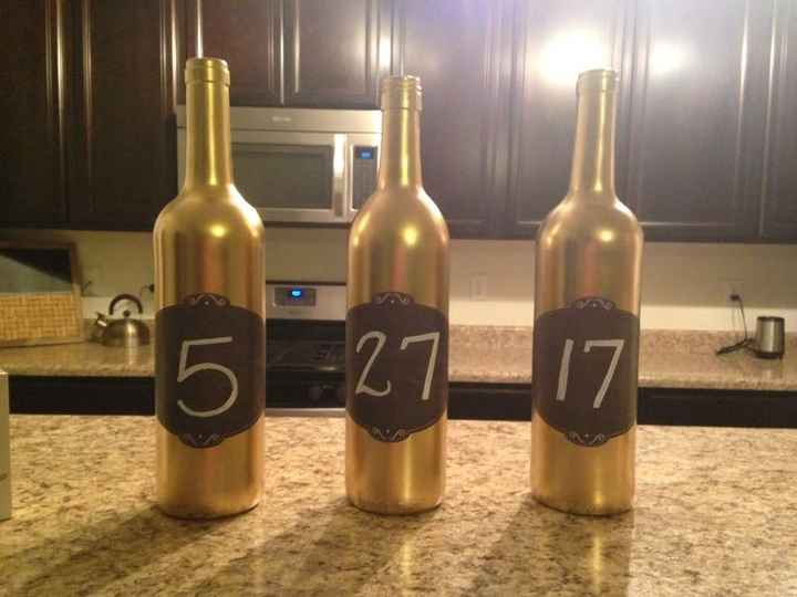 DIY Engagement Date Wine Bottles