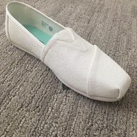 White Sparkly Toms
