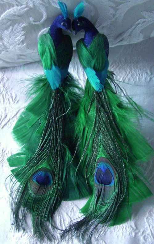I love these so much! Peacock/Feather theme