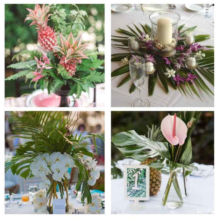 Tropical centerpiece ideas