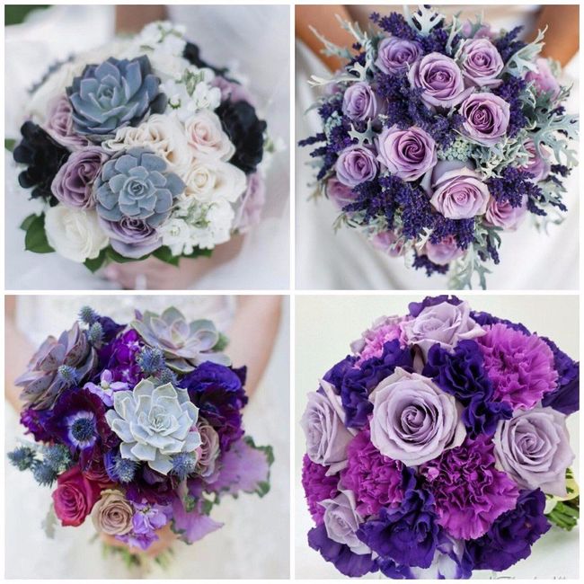 Purple bouquets