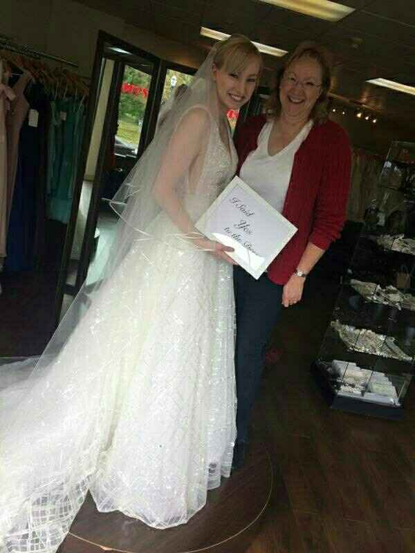 I just wanted to say, I said yes to my dress!