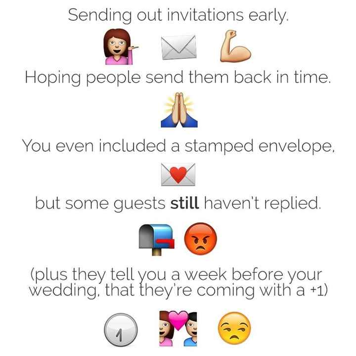 RSVP frustration in emoji form