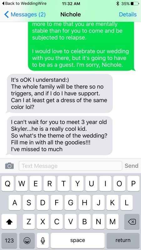 Old friend requesting to be a bridesmaid