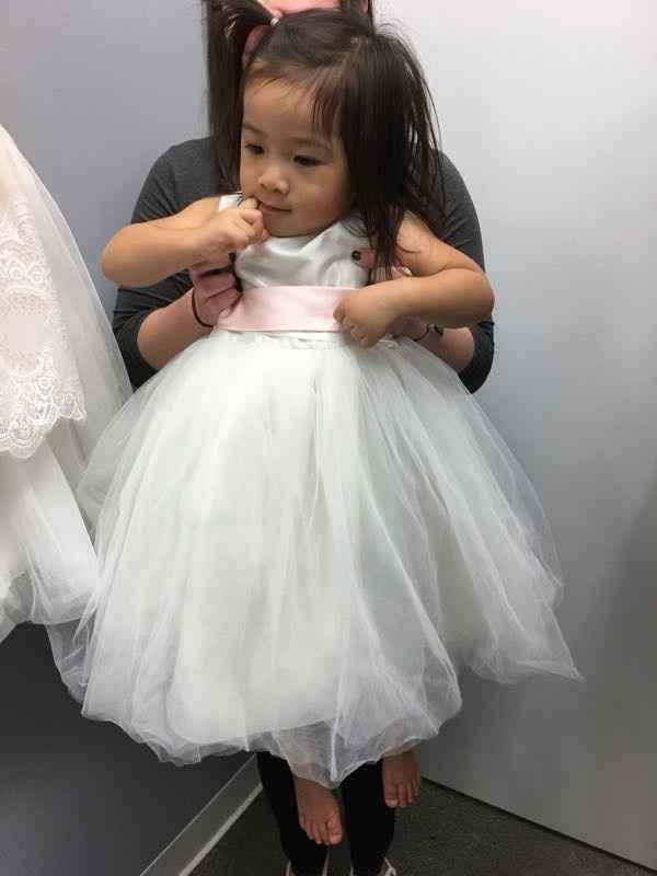 My flower girls said yes to the dress!