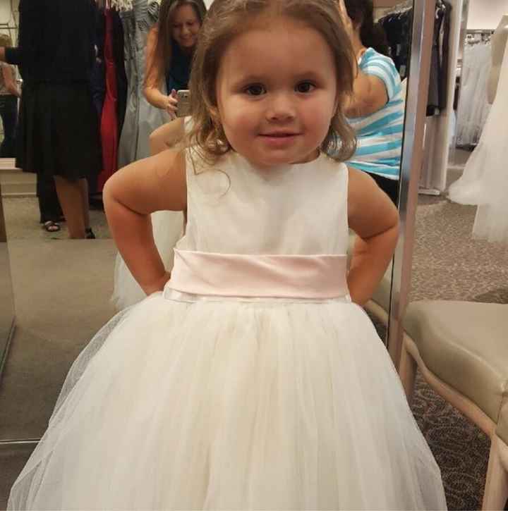 My flower girls said yes to the dress!