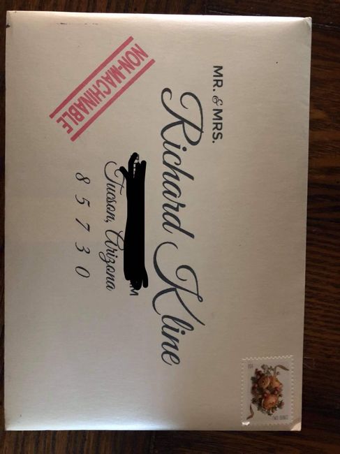 No need to worry about stamp cancelling on invitation envelops 2