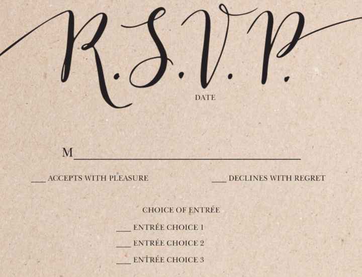 rsvp Card Wording - seats in your honor - 1