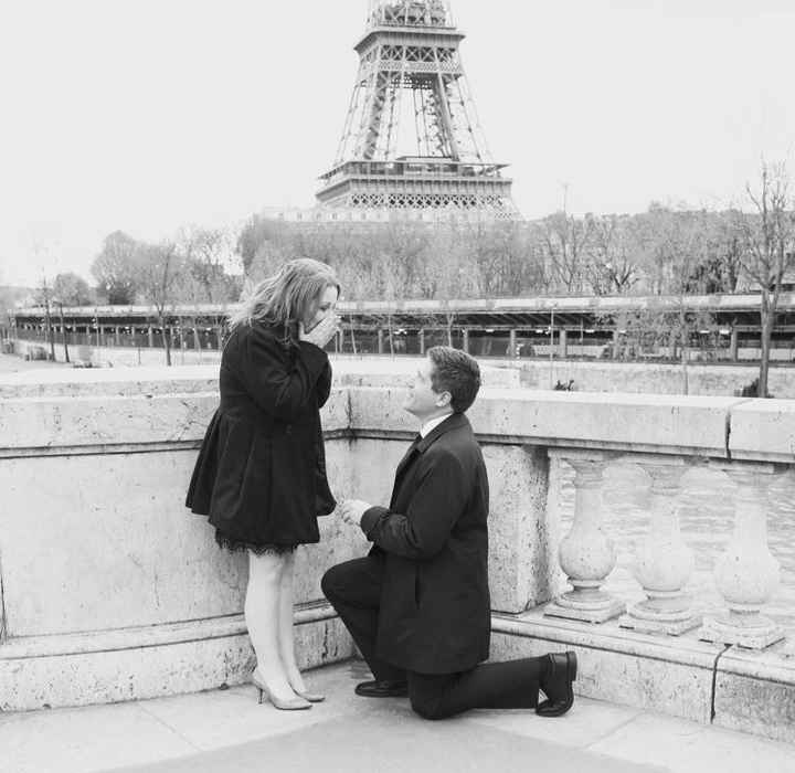 Post a photo of your fiance proposing!